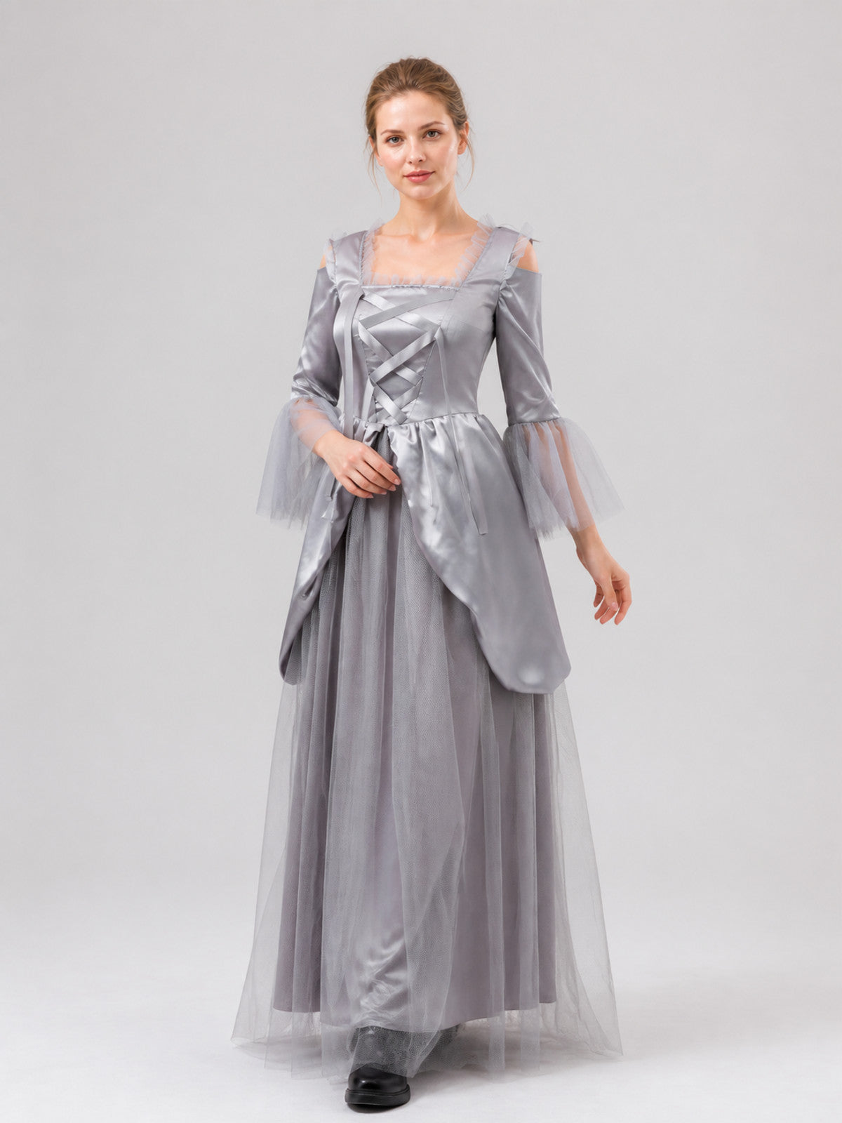 Halloween Cosplay Dress, Gothic, Gray Costume Dresses detail