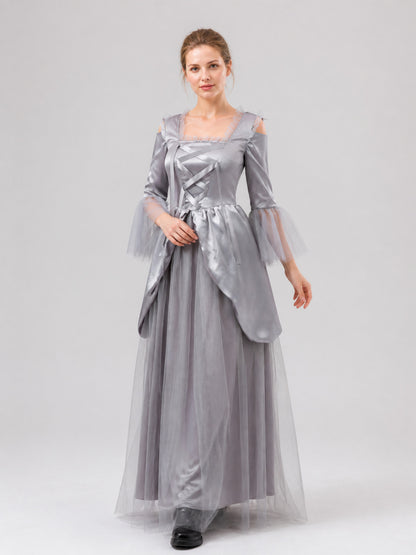 Halloween Cosplay Dress, Gothic, Gray Costume Dresses detail