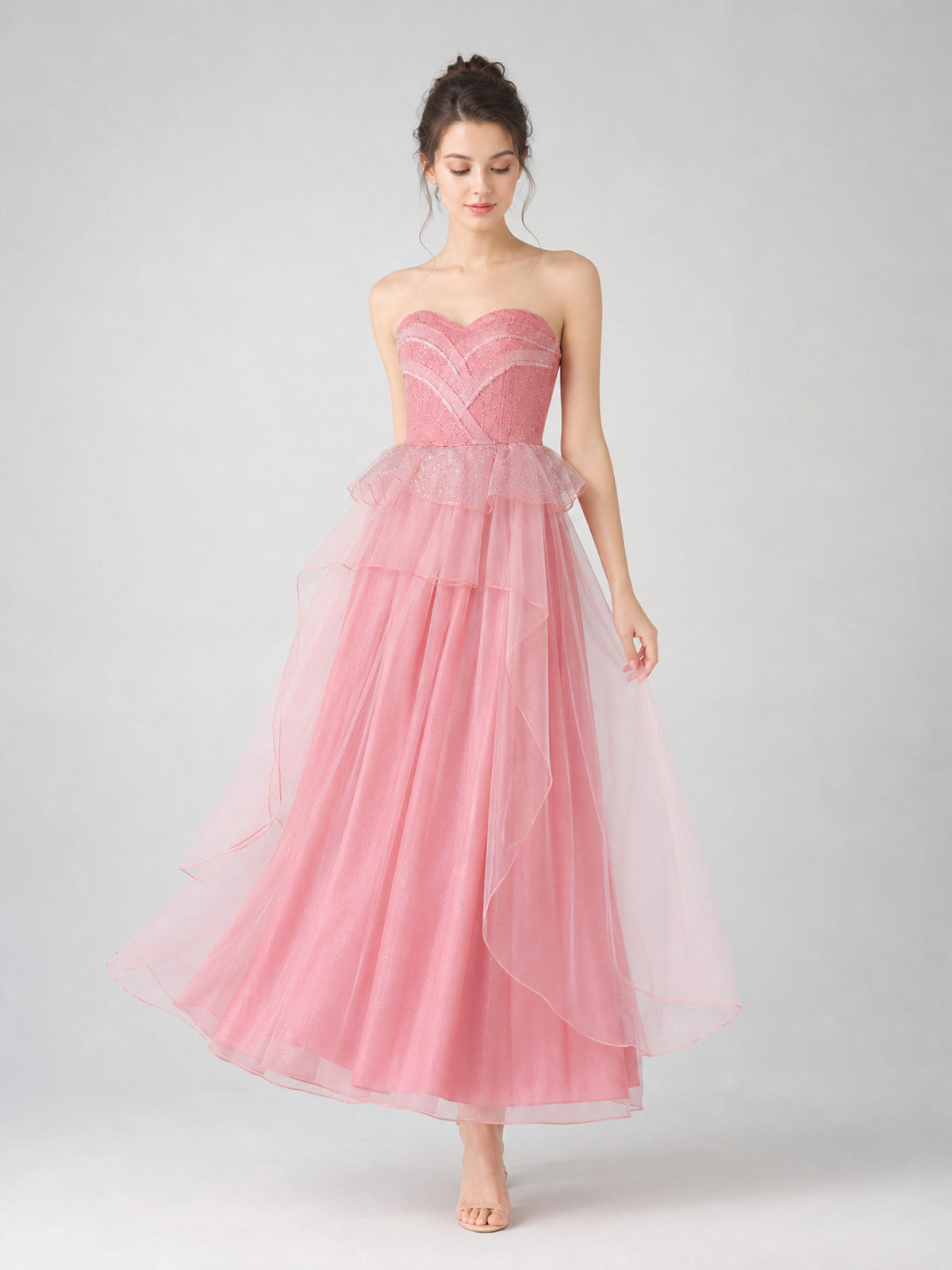 Pink Glinda Cosplay Dress with a Full Skirt