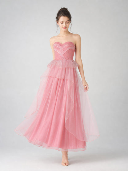 Pink Glinda Cosplay Dress with a Full Skirt