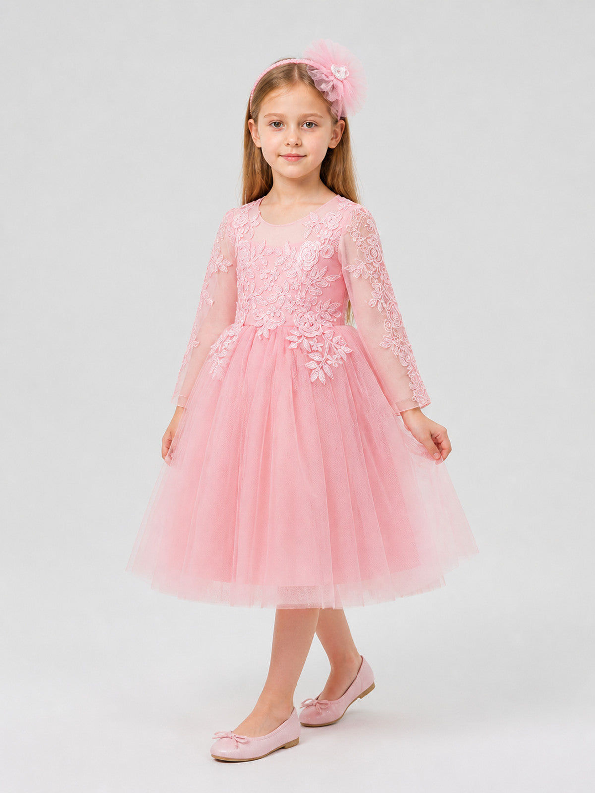 Princess Dress with Sequins, Embroidery, and Headband Costume Dresses detail