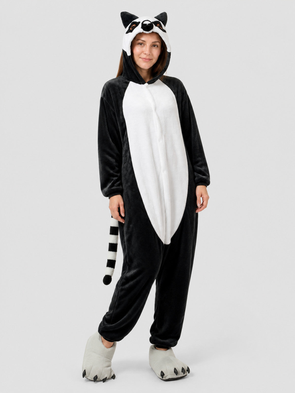 Husky Flannel Hooded Kigurumi Pajamas product detail