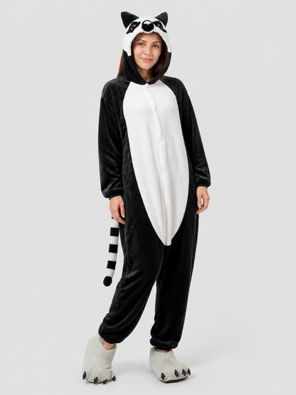 Husky Flannel Hooded Kigurumi Pajamas product detail
