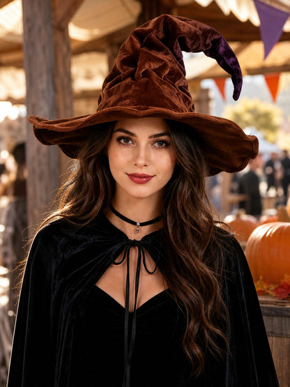 Wide-Brimmed Carnival Witch Hat
