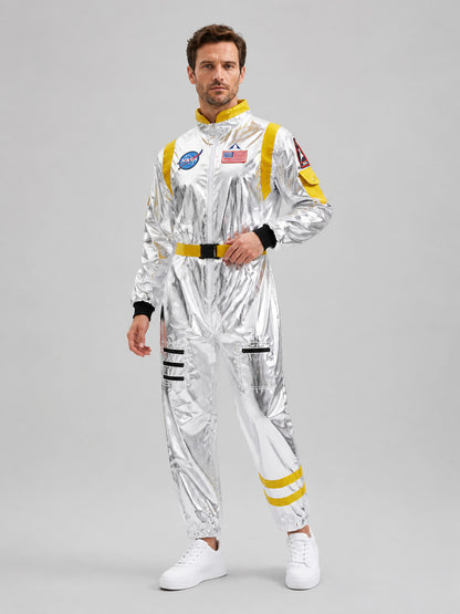 Astronaut Costume, Silver NASA Jumpsuit Costumes detail