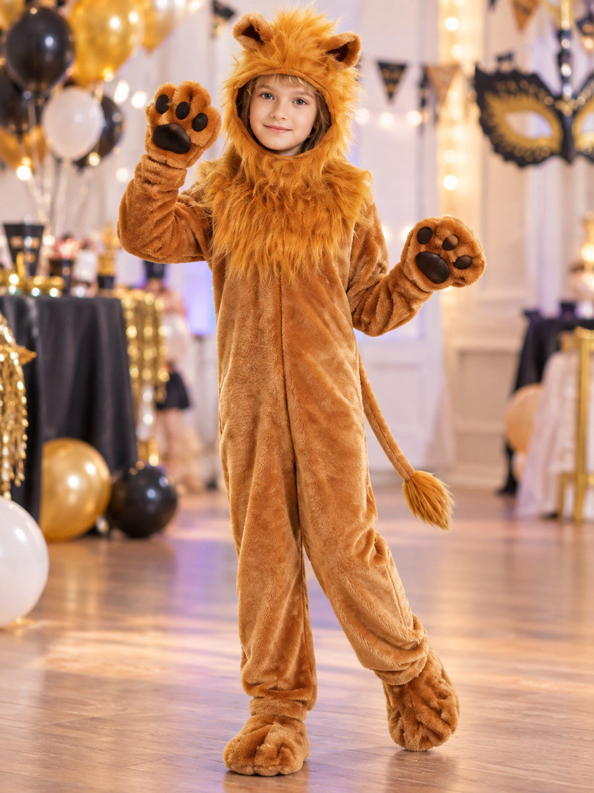 Lion Carnival Costume with a Full Mane lifestyle view
