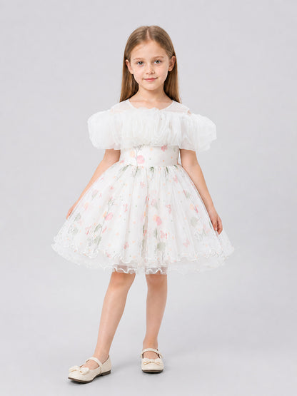 Princess Dress with Full Skirt for Flower Girls