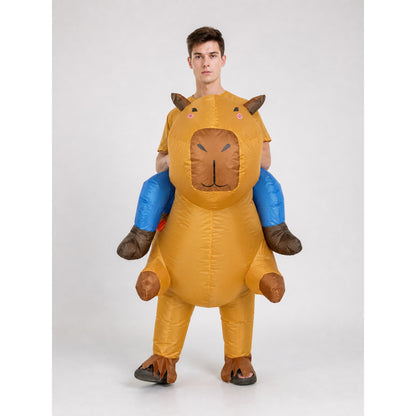 Inflatable animal costume for parties and performances on-model front view