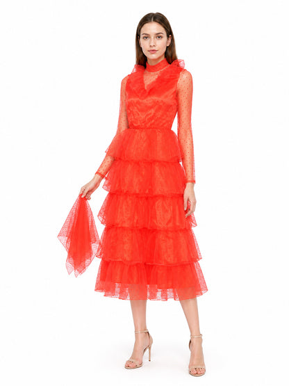 Lydia Cosplay Dress with Red Veil