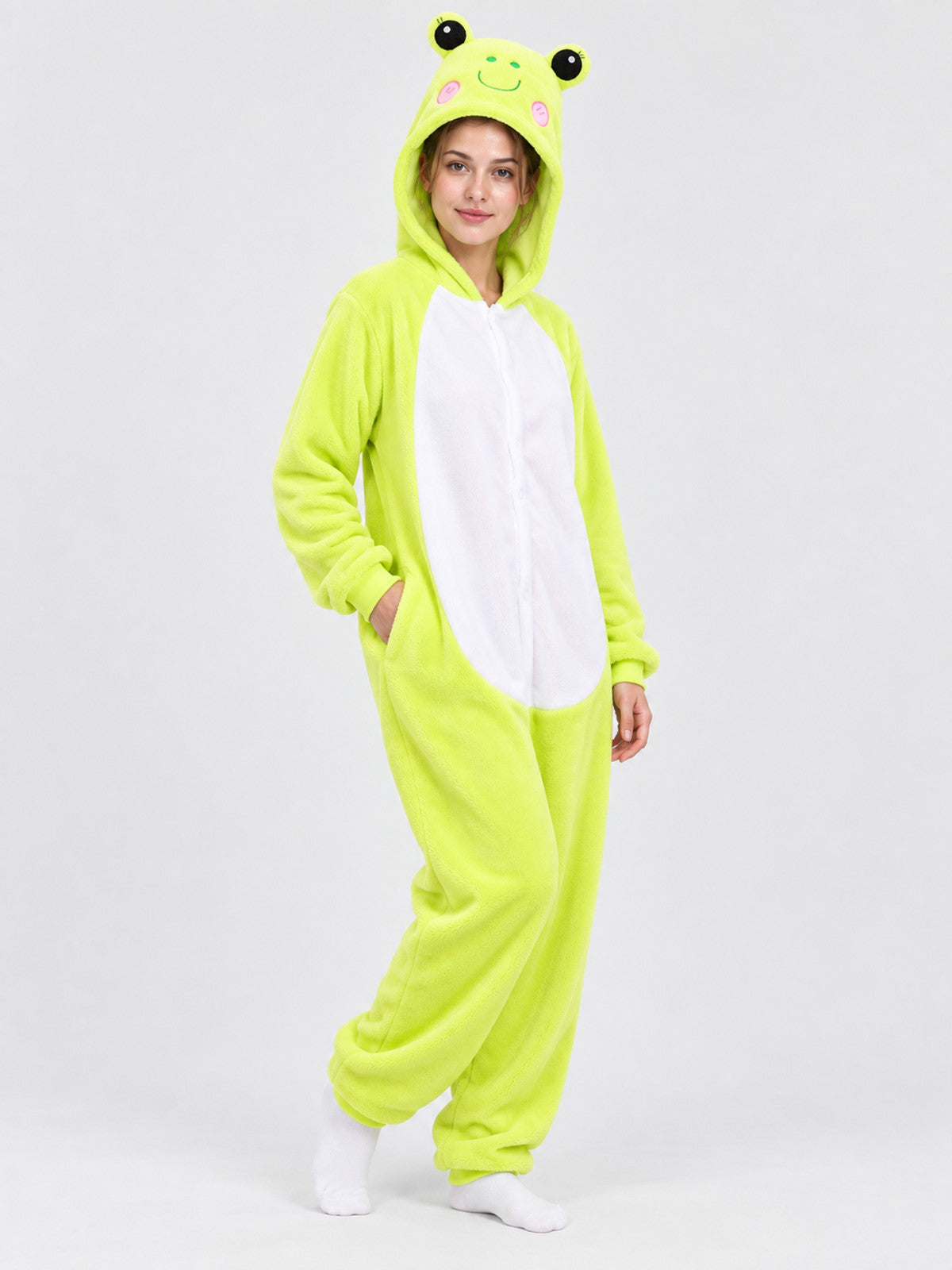Frog Hooded Pajama Jumpsuit