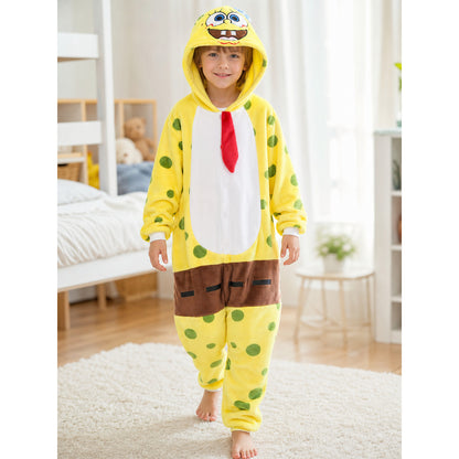 Hooded Printed Pajama Jumpsuit lifestyle view