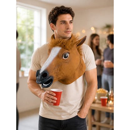 Horse Head Carnival Mask for Halloween lifestyle view
