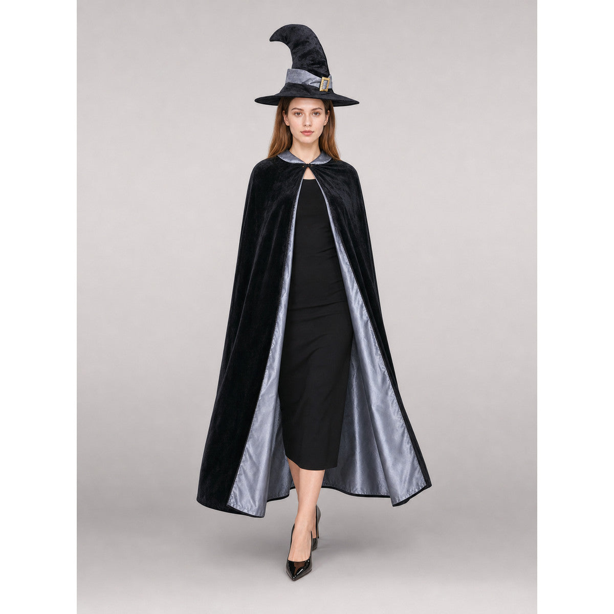 Witch Costume: Dress, Belt, and Pointed Hat occasion guide
