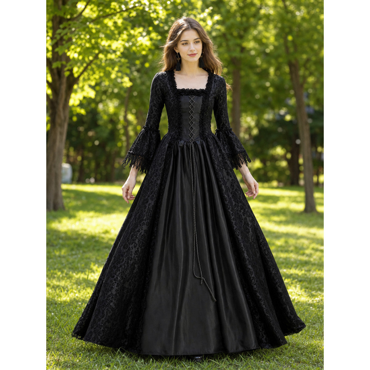Gothic Victorian-style lace dress lifestyle view