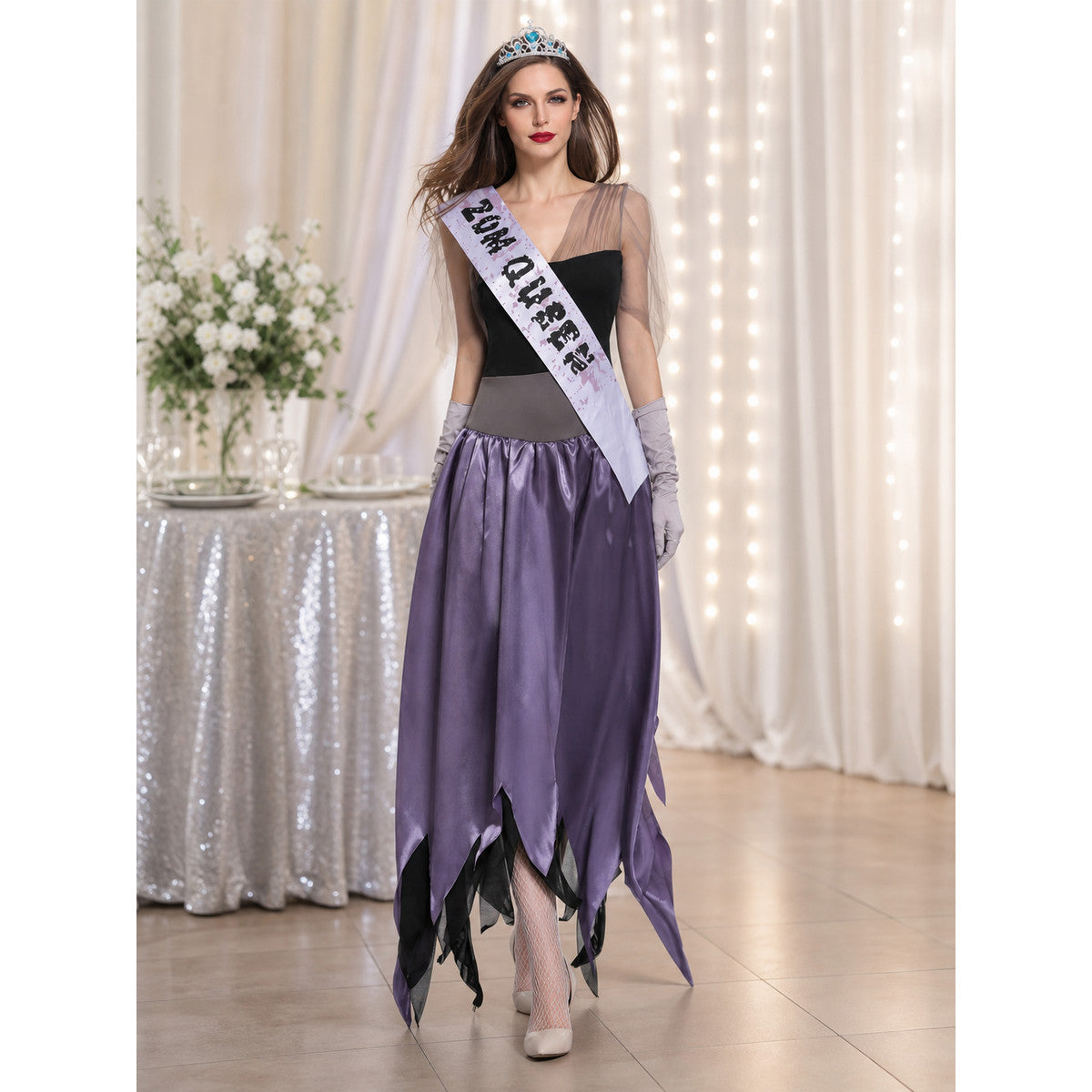 Halloween costume dress with crown lifestyle