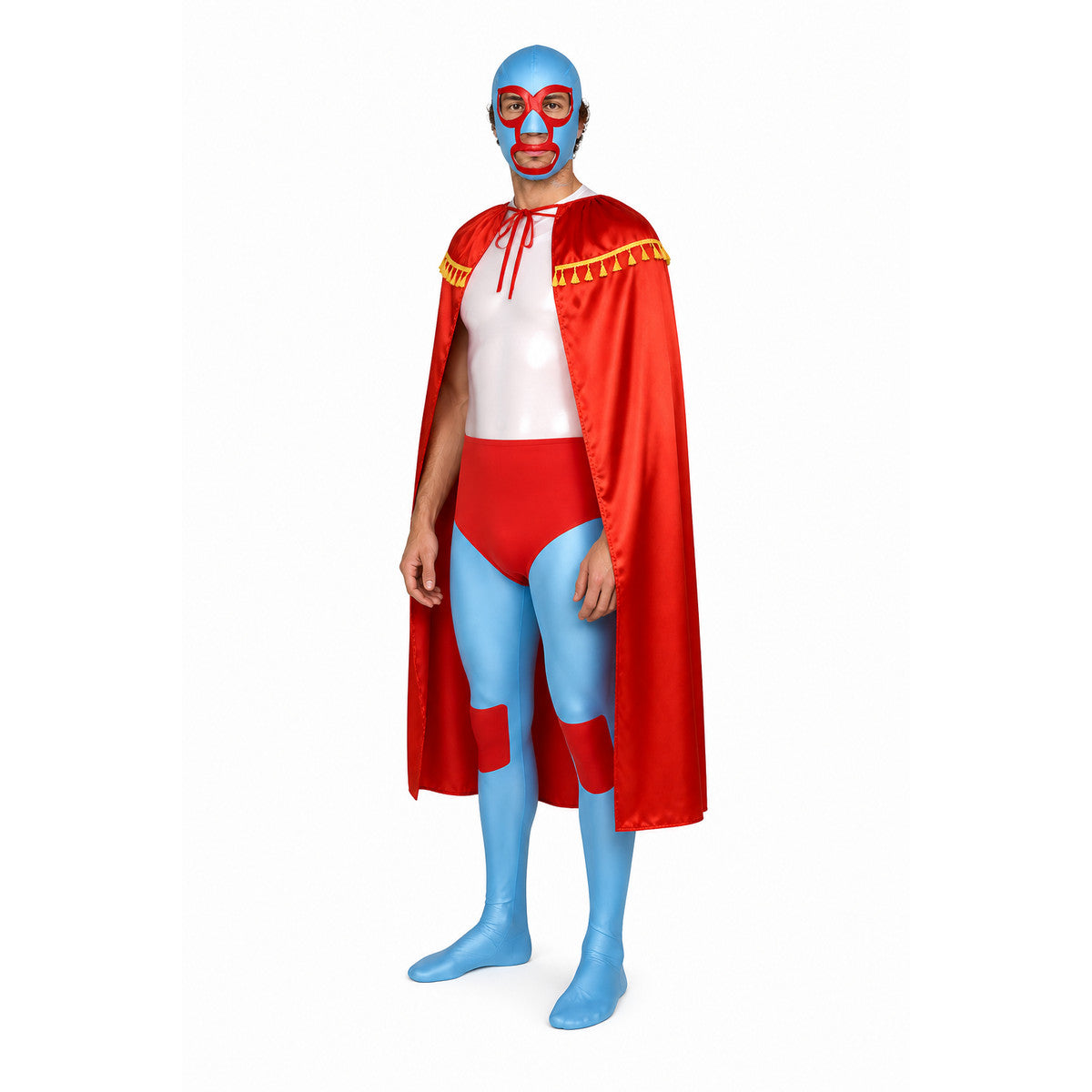 Mexican Wrestler Costume with Mask and Cape lifestyle