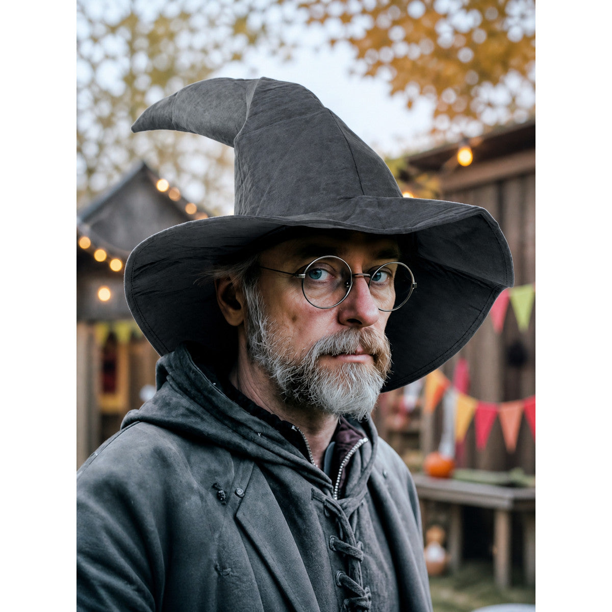 Wide-Brim Carnival Hat with Curved Top lifestyle view