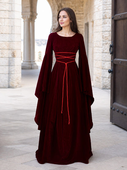 Medieval-Style Lace-Up Dress lifestyle view