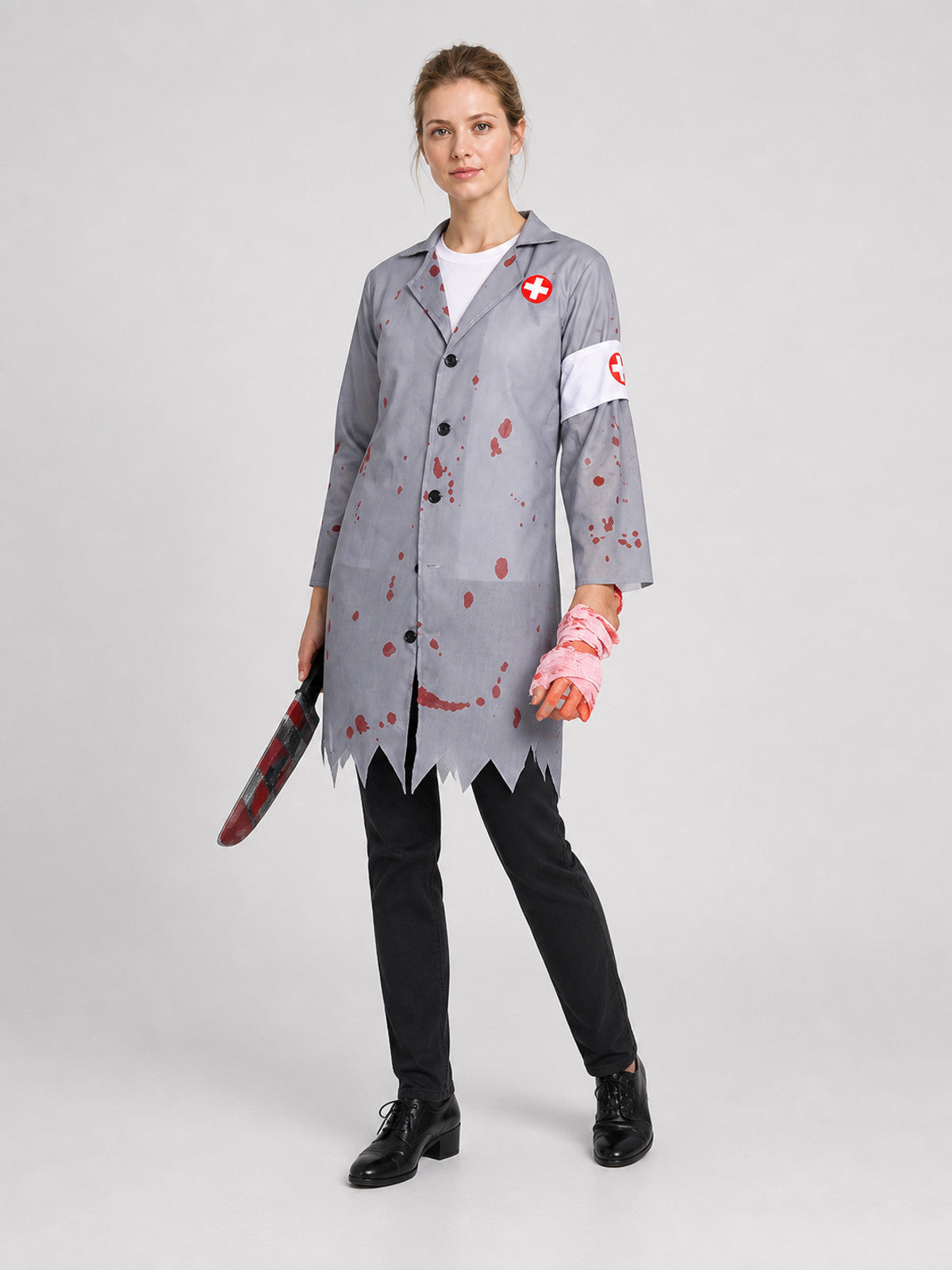 Scary Doctor Costume with Blood Stains for Halloween