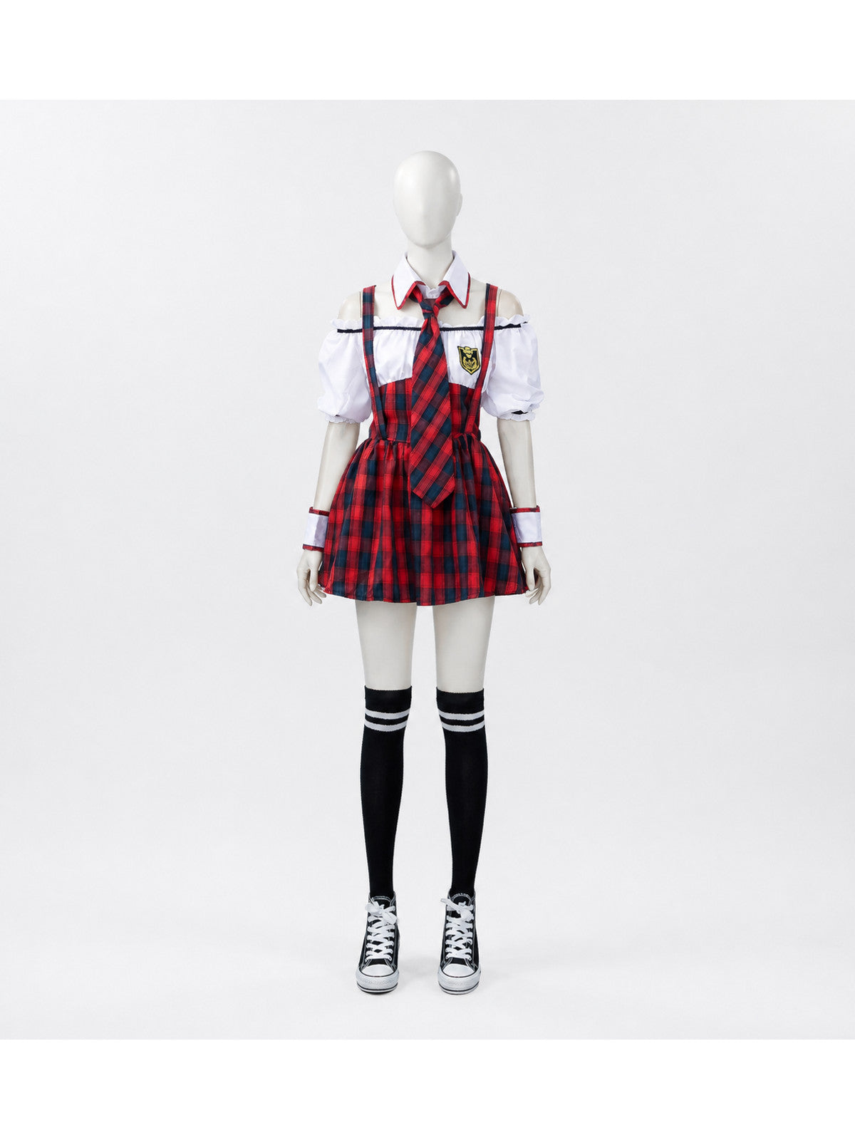 Stage Costume with Tie, Pleats, and Emblem