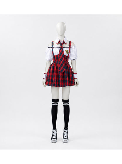 Stage Costume with Tie, Pleats, and Emblem