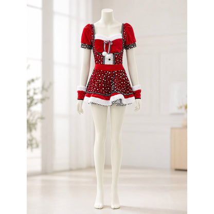 New Year's Character Costume: Red Dress with Accessories