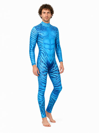 Blue Avatar Cosplay Jumpsuit