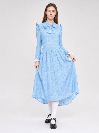 Long-Sleeve Dress with Bow and Ruffles Costume Dresses detail