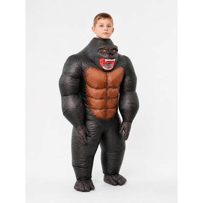Inflatable Gorilla Costume, Black and Brown, One Size lifestyle
