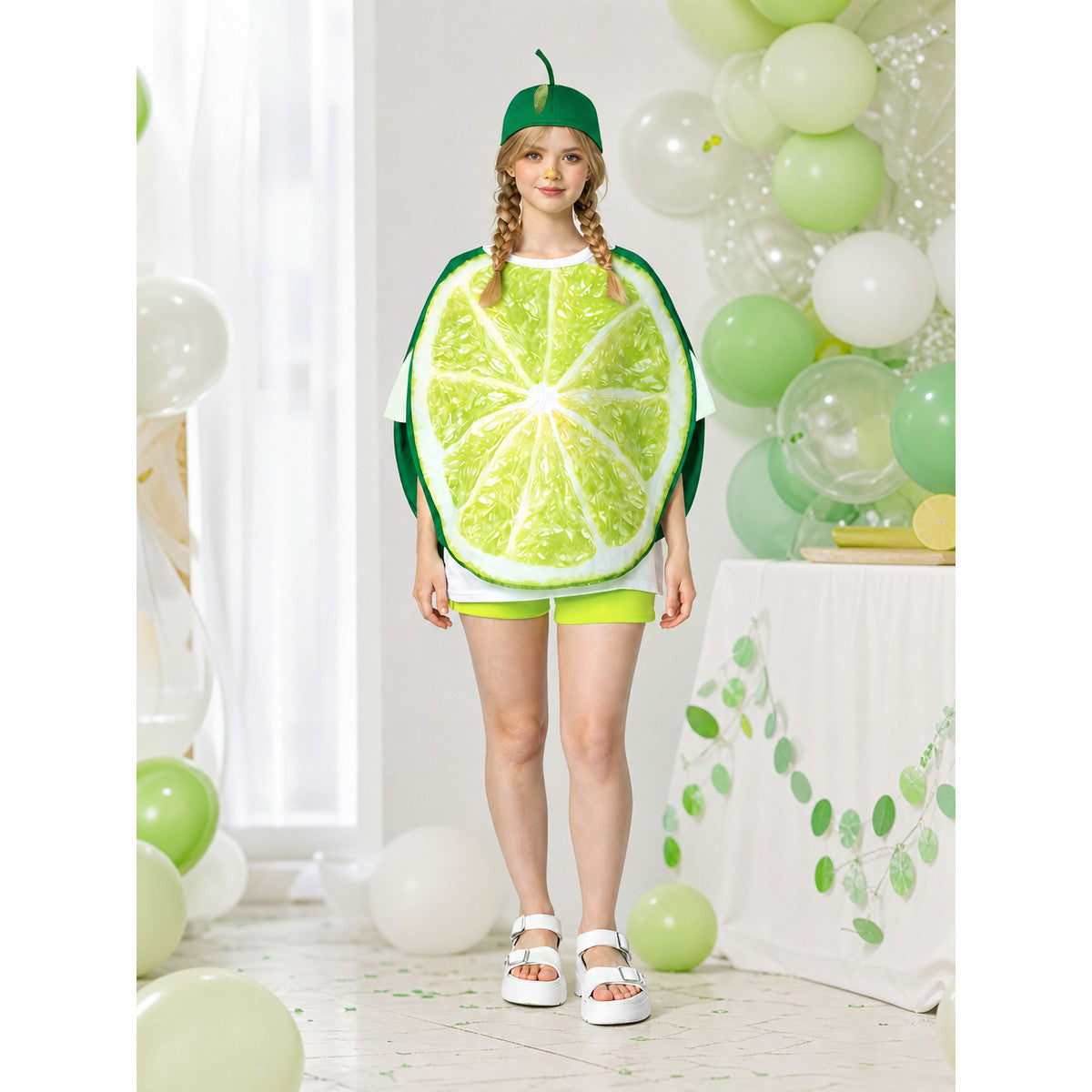 Lime Slice Costume with Hat for Parties lifestyle