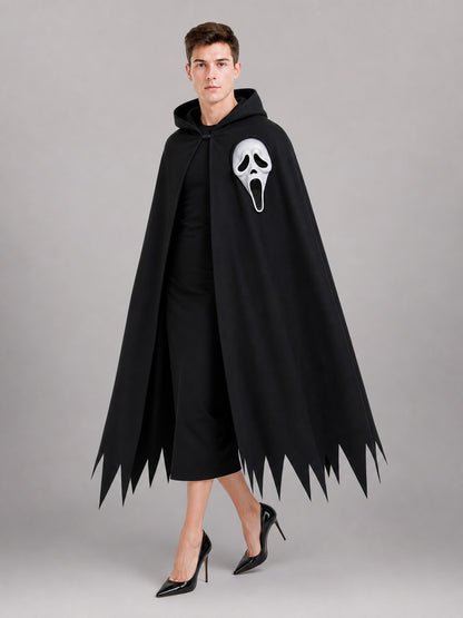 Black Carnival Cloak with Hood and Mask