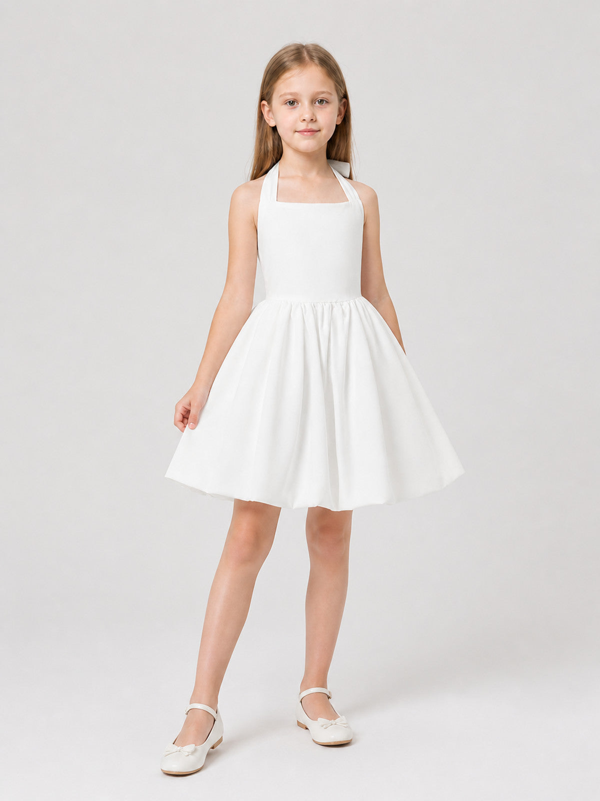 Dressy Dress with Neck Ties, Bow, and Full Skirt Costume Dresses detail