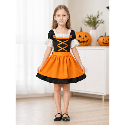 Pet Costume Dress, Orange Oktoberfest Style lifestyle