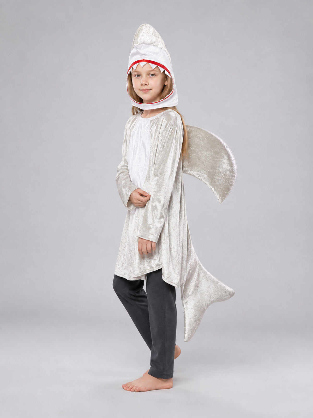 Shark Costume for Role-Playing, Silver