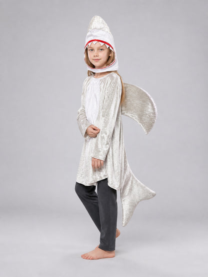 Shark Costume for Role-Playing, Silver