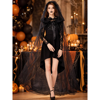 Women's Gothic Hooded Halloween Costume lifestyle view