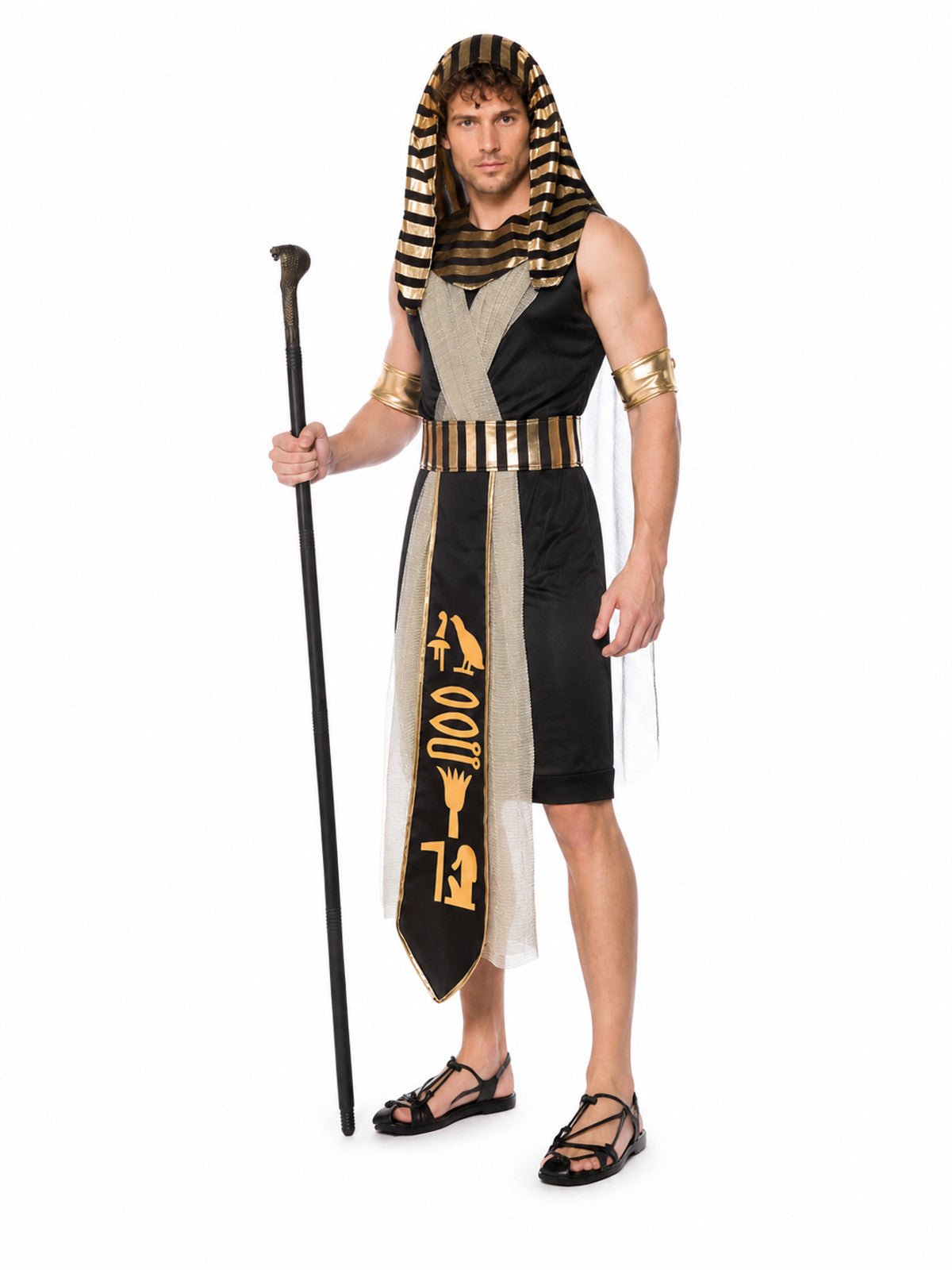 Egyptian Pharaoh Costume with Chest Bib for Halloween