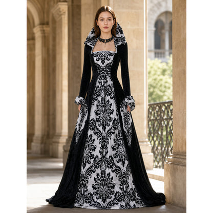 Gothic Victorian-Style Hooded Dress