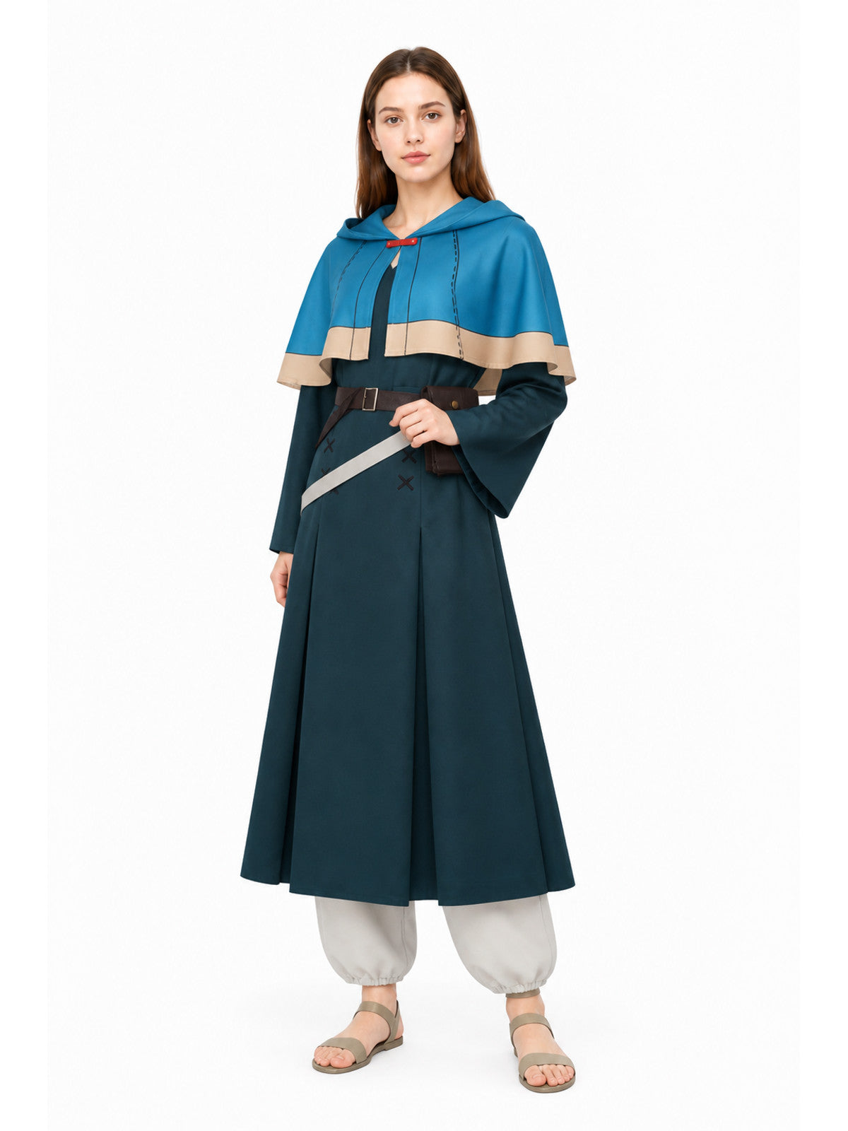 Marcille Cosplay Costume with Hood and Cape Costume Capes detail