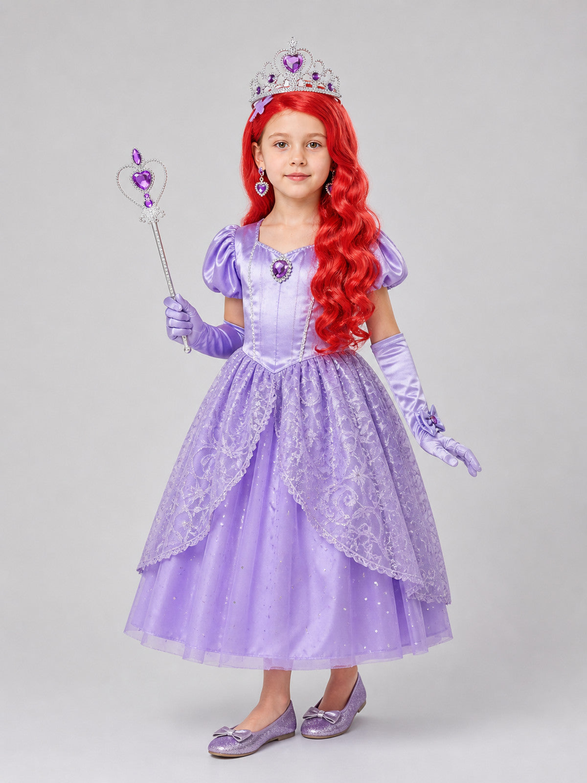 Princess Cosplay Accessories Set: Crown, Wig Costume Wigs detail