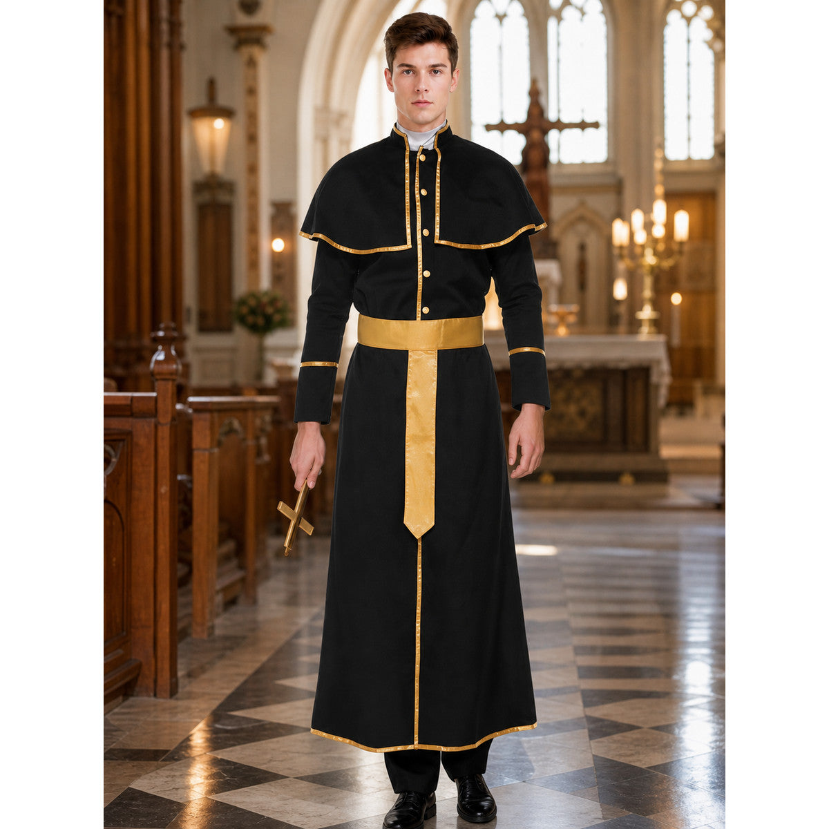 Clergyman Costume with Gold Trim lifestyle