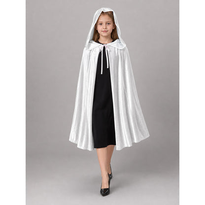 White Hooded Costume Cloak lifestyle