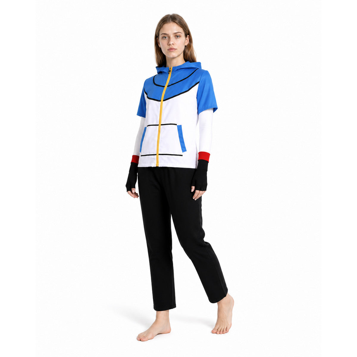 Ash Cosplay Costume: Top, Pants, Gloves Costumes detail