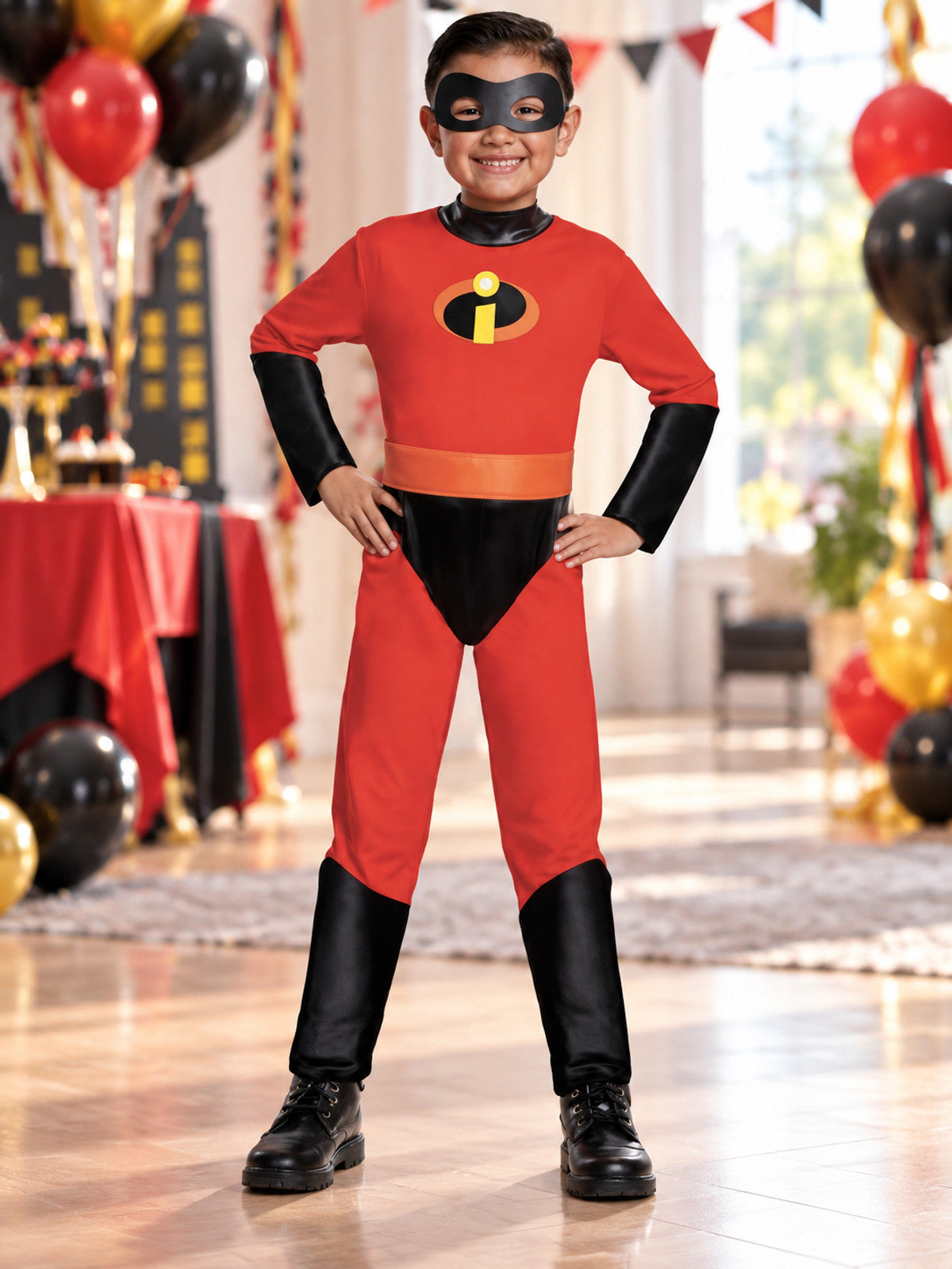Kids' Superman Superhero Costume Red with Emblem