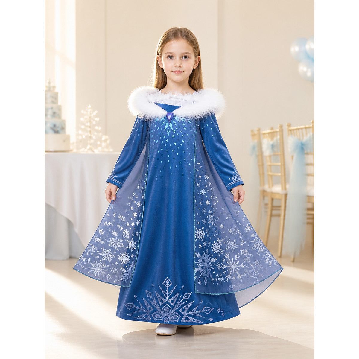 Snow Queen Carnival Dress Costume for Halloween lifestyle view