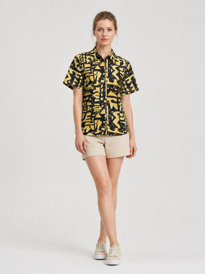 Yellow Stranger Things Printed Shirt for Cosplay