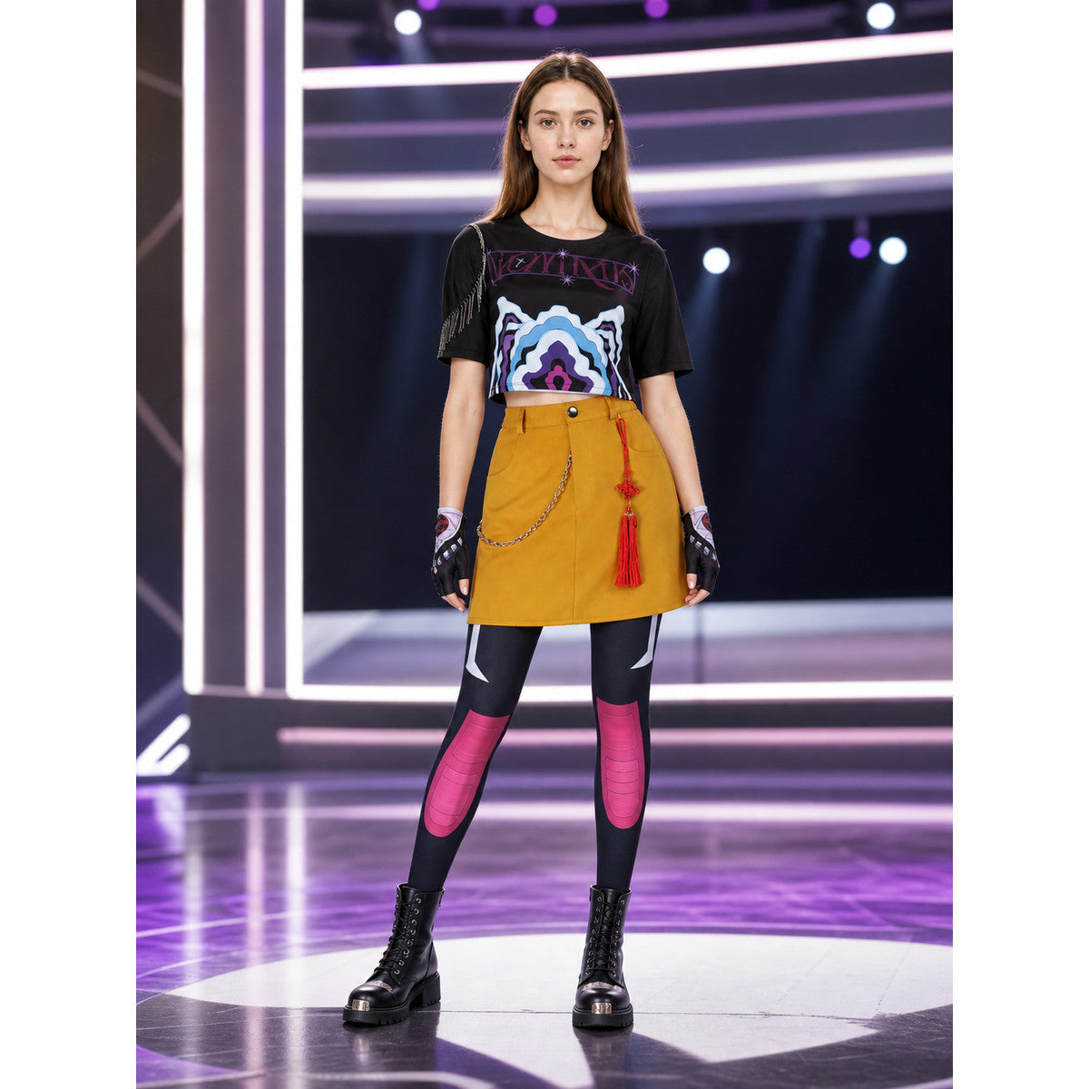 Cosplay Costume: Top, Skirt, and Accessories lifestyle view