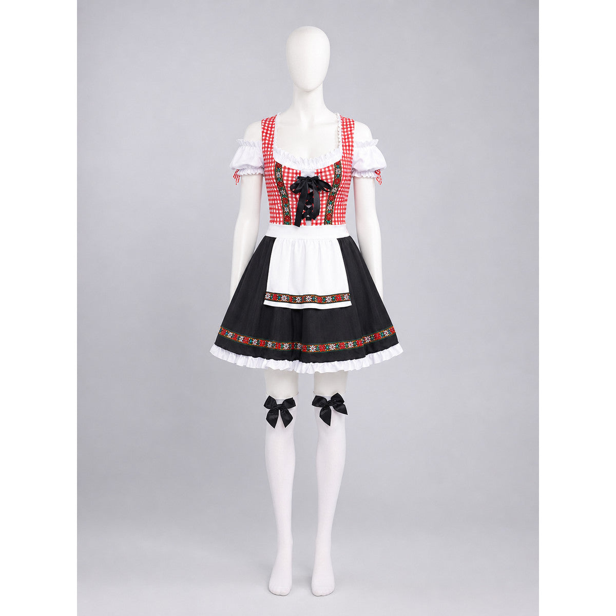 Historical German costume with apron and bow