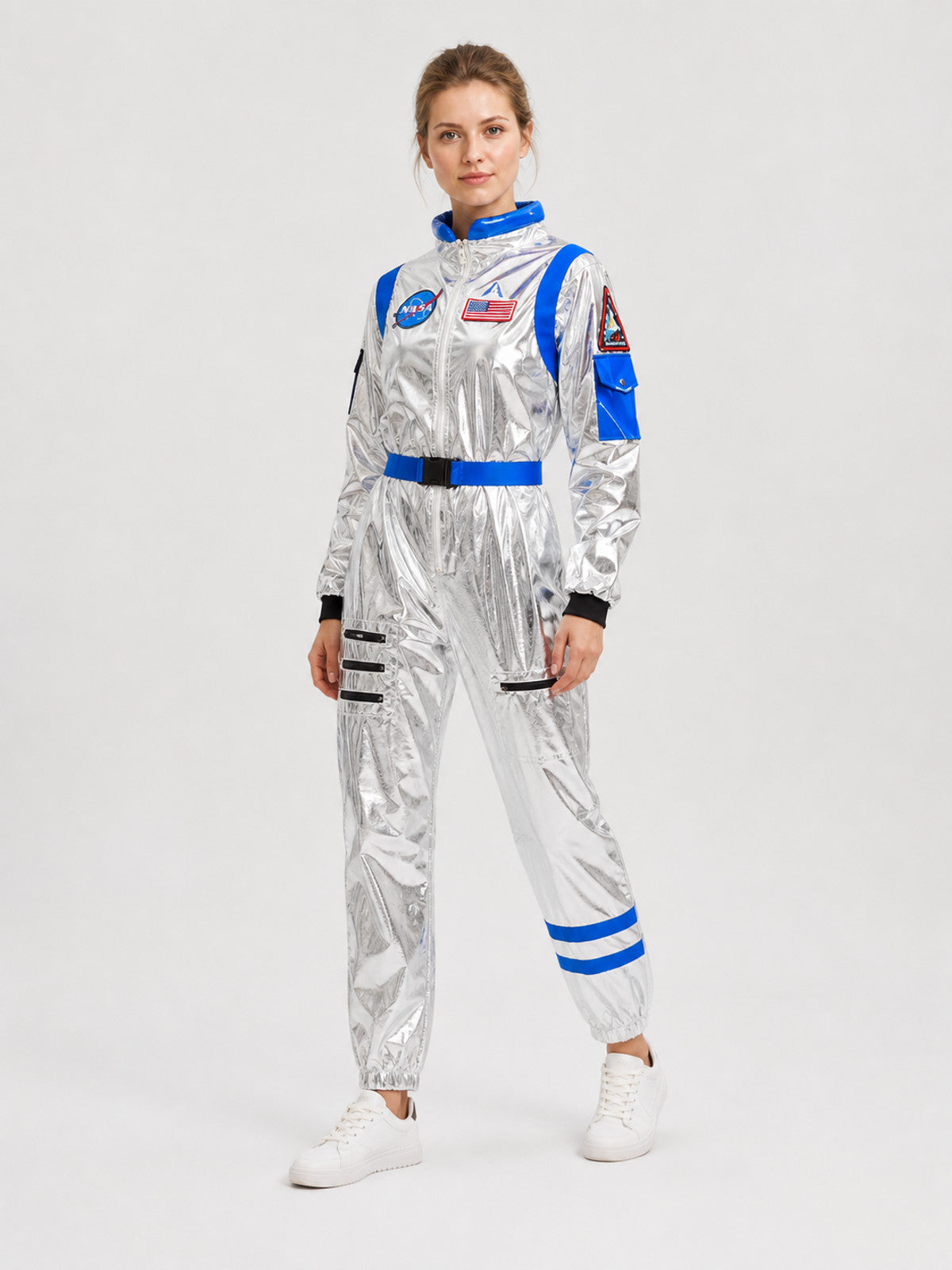 Cosplay astronaut jumpsuit, blue, with a belt Costumes detail
