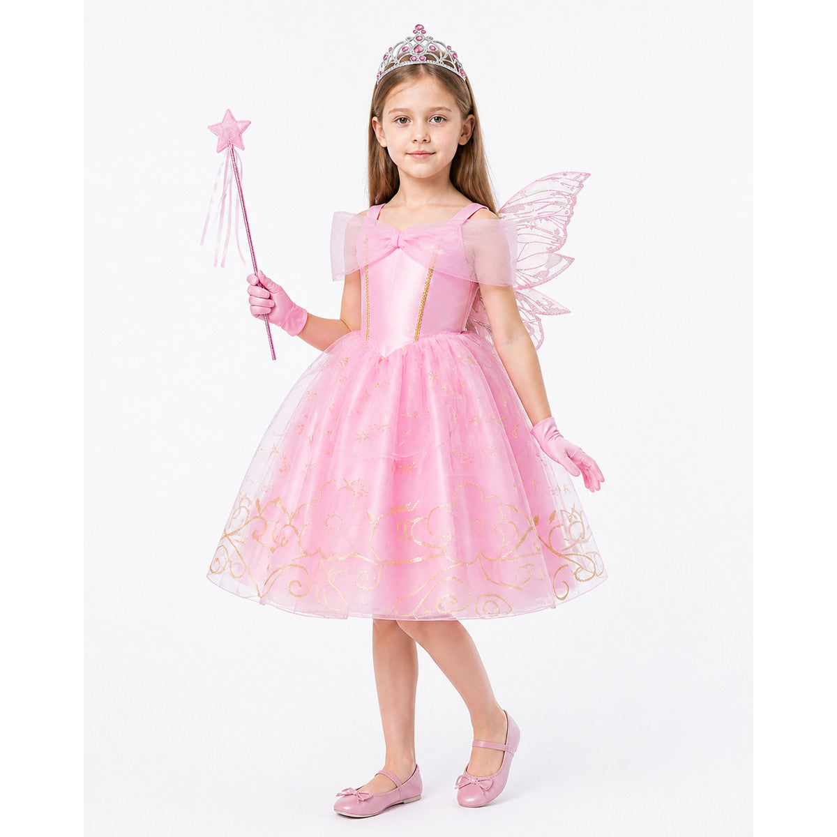 Princess Costume with Wings and Crown Costume Headwear detail